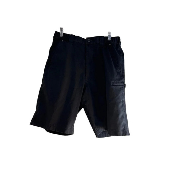 Care301 Mens Cargo Shorts Black RN 130273 Zip Pockets Size 32 - Picture 1 of 6